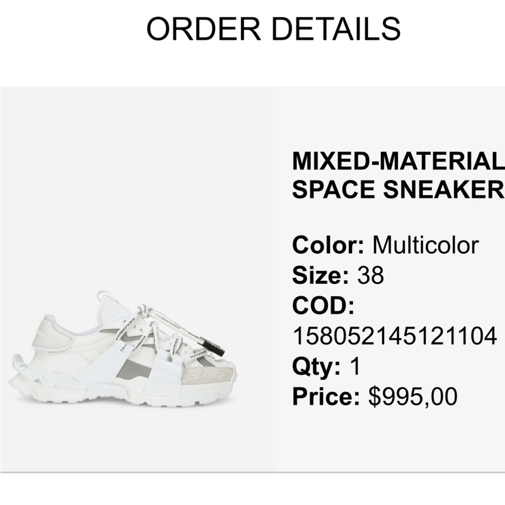 Dolce & Gabbana Mixed- Material Space Sneakers